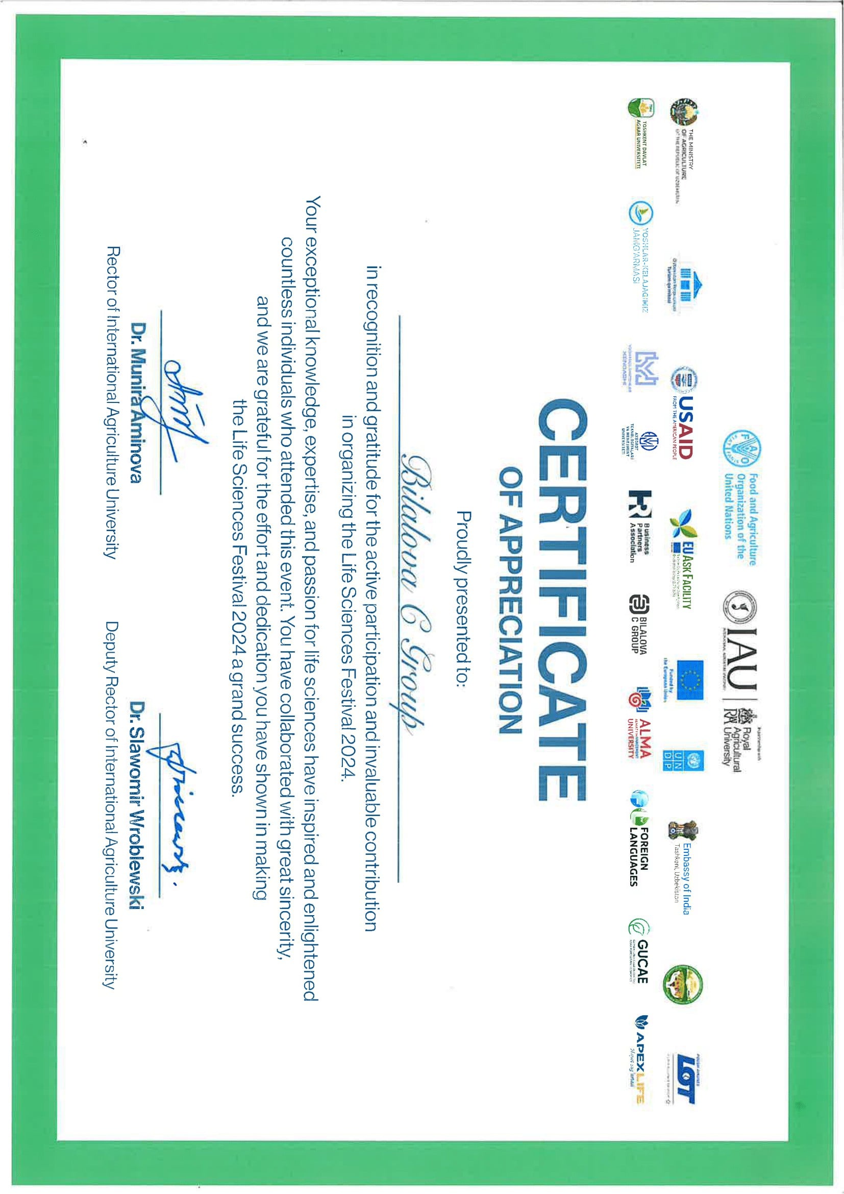 Certificate 6