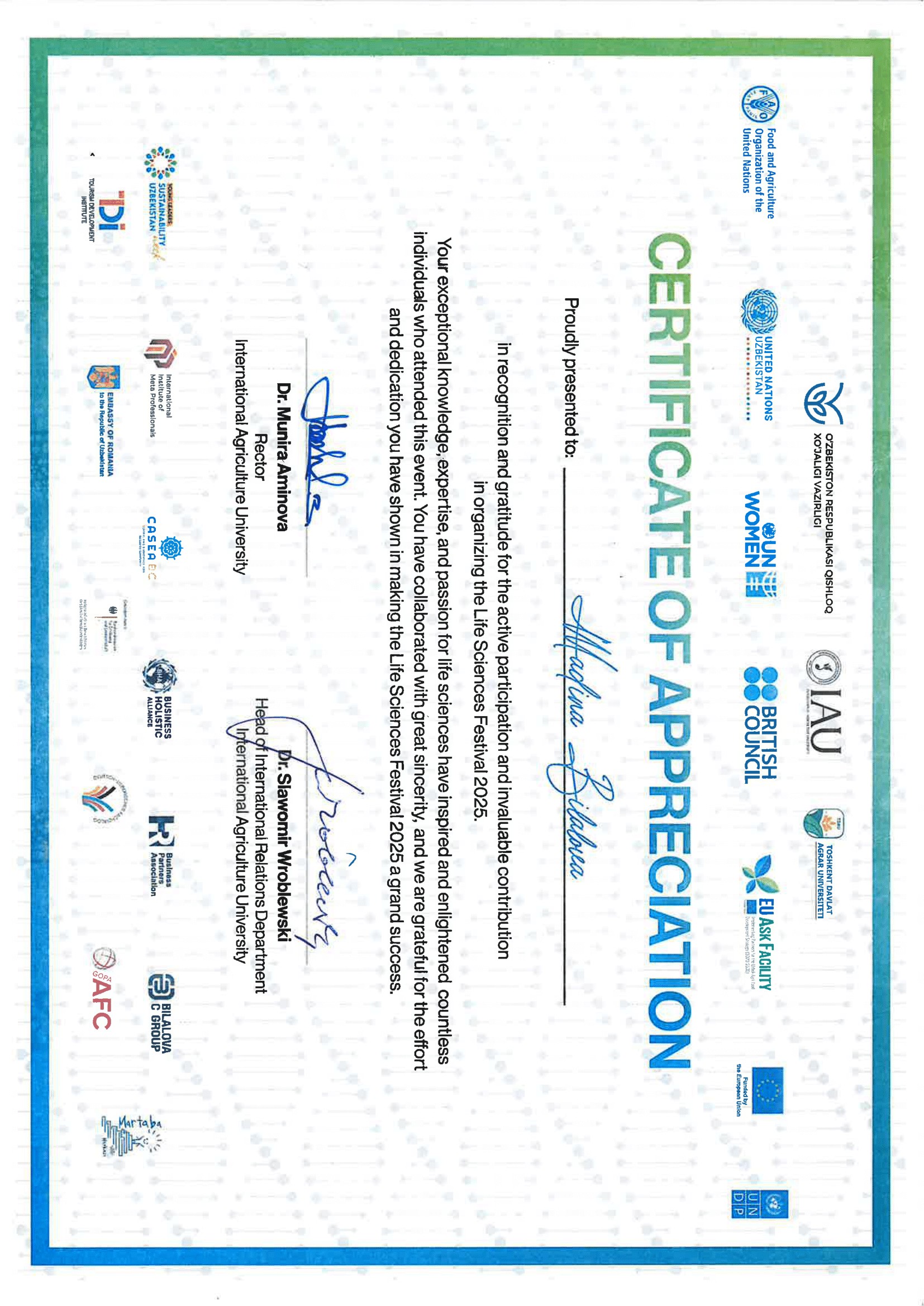 Certificate 10