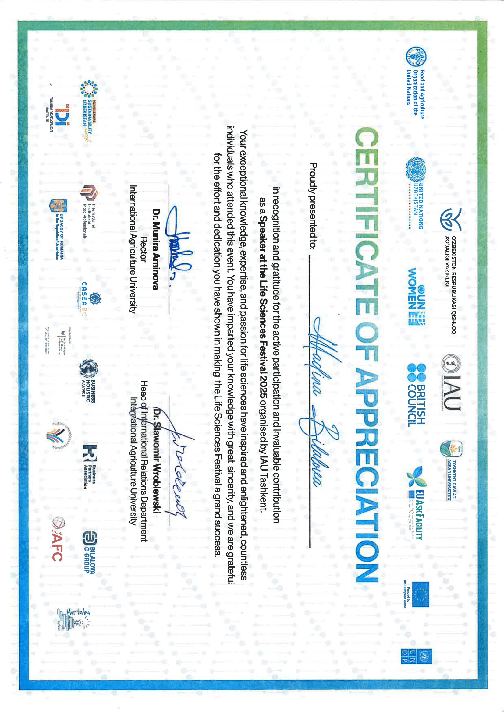 Certificate 10